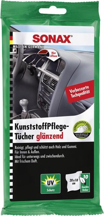 Image du produit Sonax Chiffons d'entretien pour plastique "brillant", sachet de 10 pces