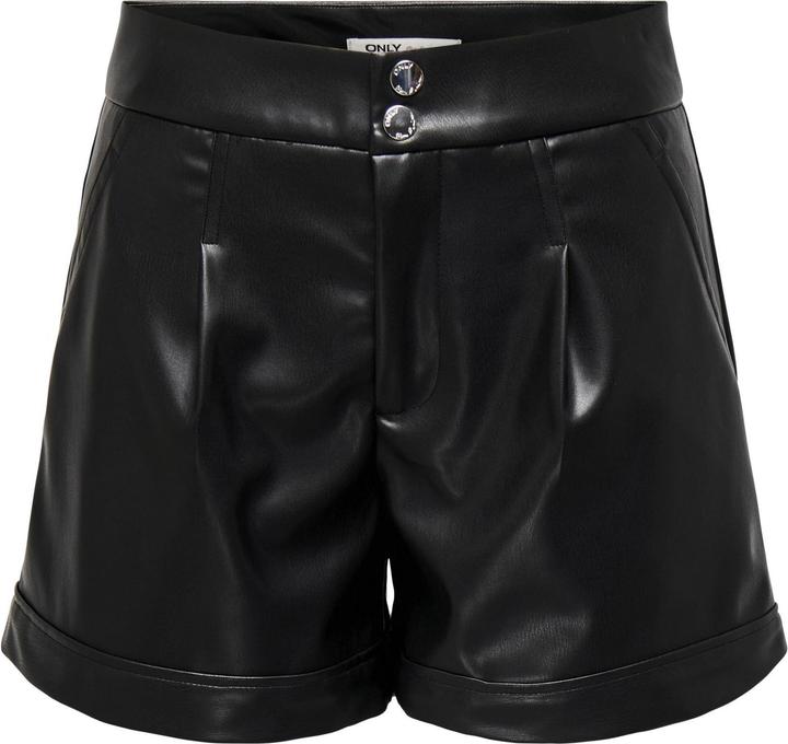 Only ONLIZARA Hohe Taille Normal geschnitten Shorts in Lederoptik Shorts in Lederoptik (XXL)