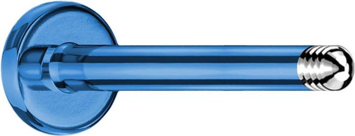 Actual product image Star Piercing Labret rod dark blue (Surgical steel 316L)