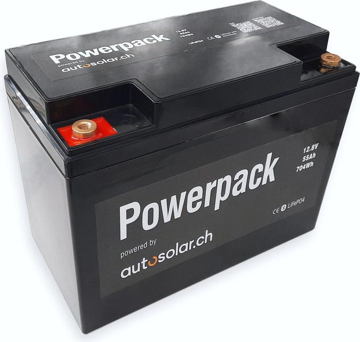 Produktbild Autosolar Lithiumbatterie 55 Ah mit App (entspricht 110Ah einer AGM Batterie) (12.80 V, 55 Ah)