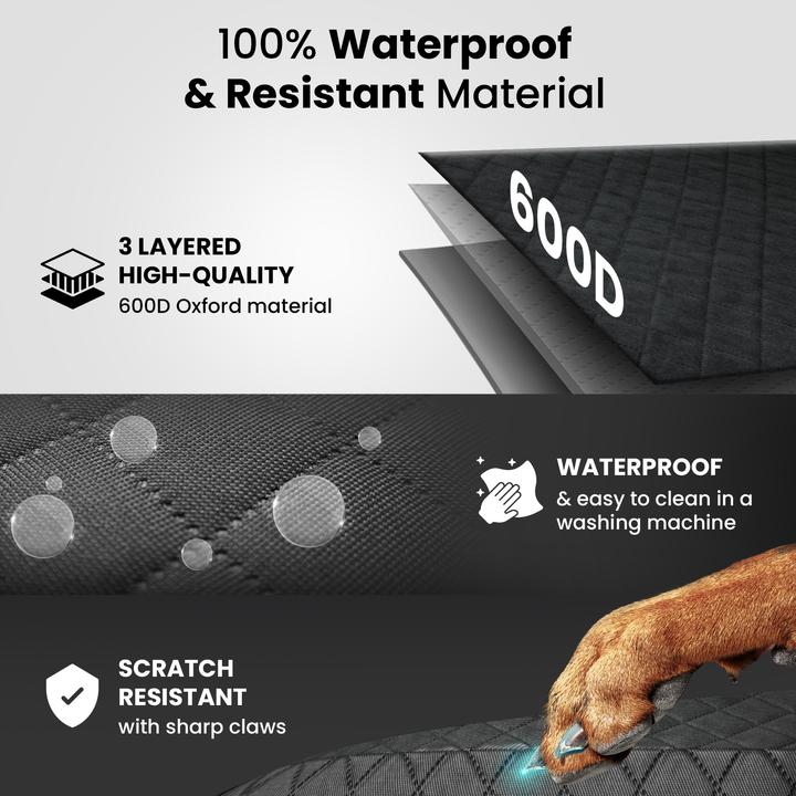 Image du produit Naloo's World Protection de la banquette arrière (Chien, Respirant, Pliable, Lavable)