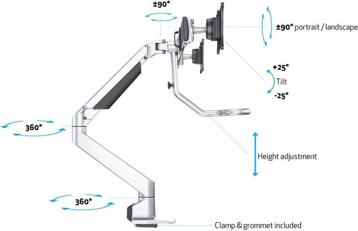 Actual product image Multibrackets MB Gas lift arm HD (Table, 32")