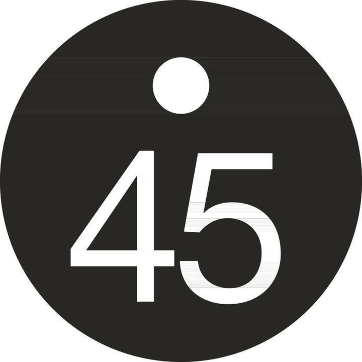 Produktbild Reiher Schlüsselnummer - ø 25, Nummer 45, Aluminium schwarz eloxiert