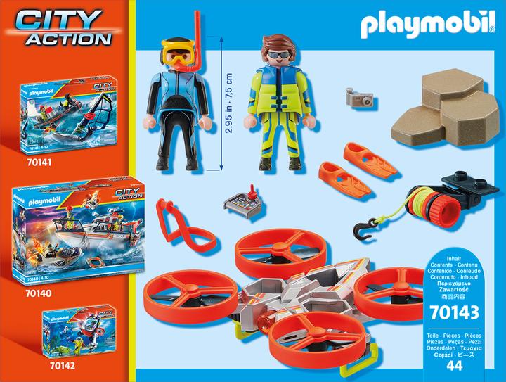 Immagine prodotto Playmobil Seenot: Taucher-Bergung mit Rettungsdrohne (70143, Playmobil City Life)