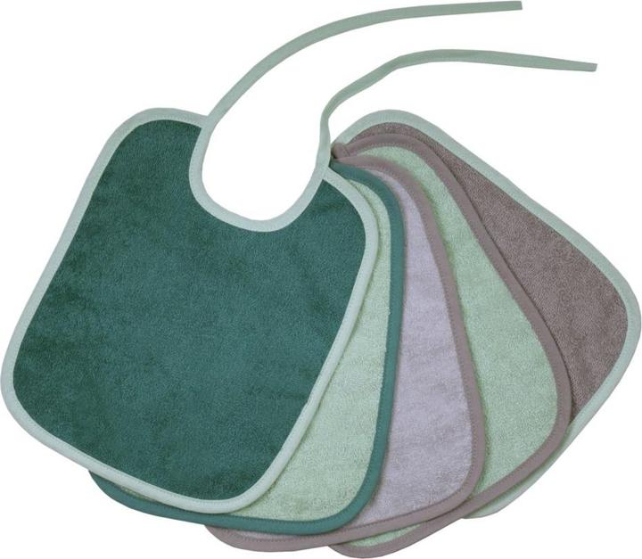 Lätzchen Binde-Lätzchen 5er Pack 25 x 30 cm - Grü