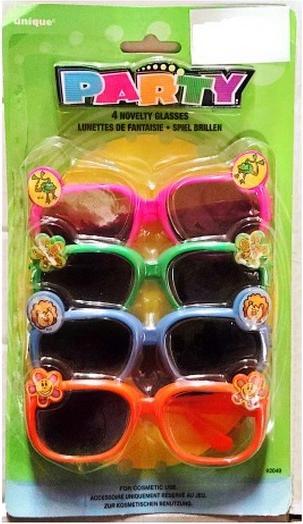 Unique Party Kontrast Neuheit Brillen 4erPack
