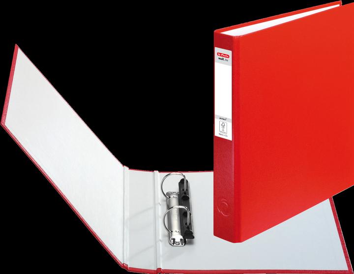 Actual product image Herlitz Ringbuch maX.file protect, A5, 2-Ring-Mechanik, rot (A5, 40 mm, 1 Piece)