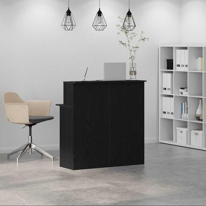 Image du produit VidaXL Comptoir d'accueil Noir 100x50x103,5 cm Bois composite Comptoir d'accueil