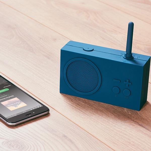 Productafbeelding Lexon Tykho 3 badkamerradio Blauw - Bluetooth luidspreker (FM, AM, Bluetooth)