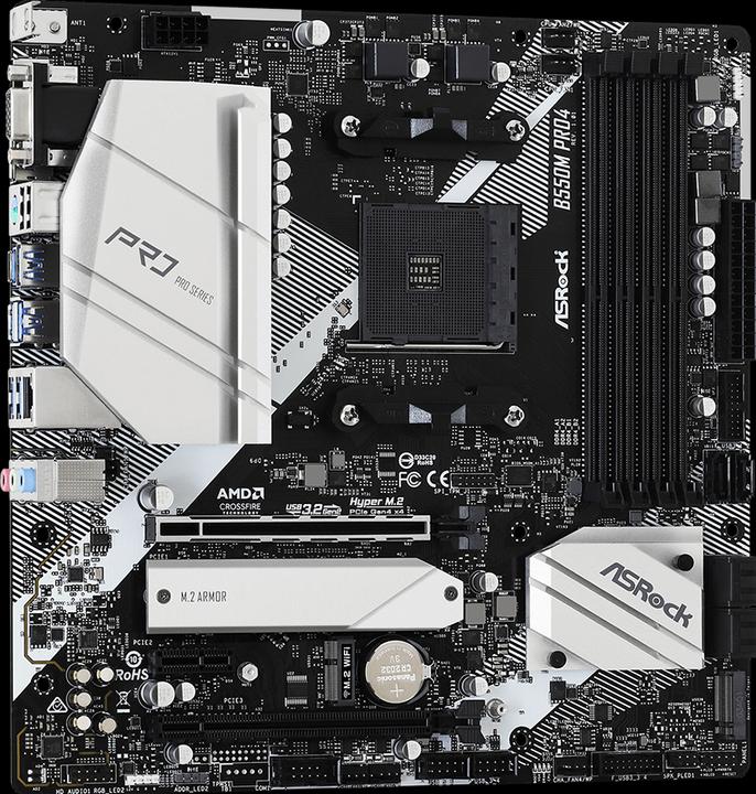 Produktbild AsRock B550M Pro4 (AM4, AMD B550, mATX)