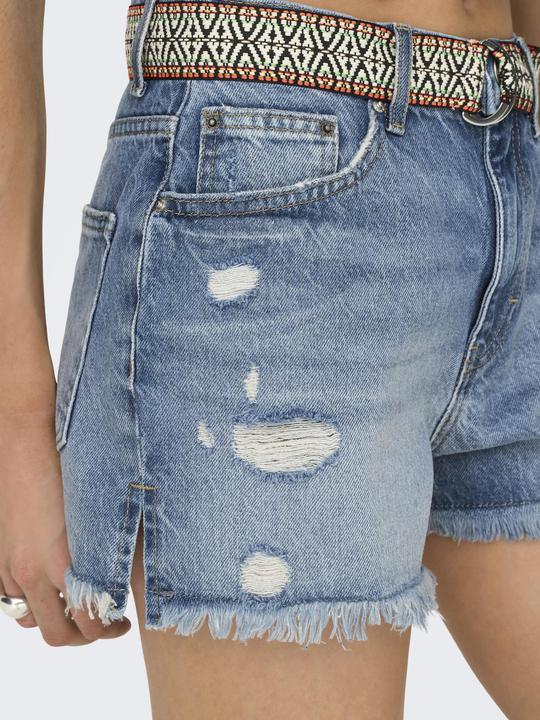 Immagine prodotto Only ONLROBYN Hohe Taille Gerade geschnitten Jeans-Shorts Jeans-Shorts (XS)