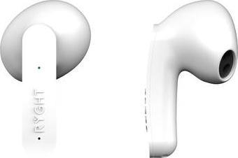 Actual product image Ryght MINO In Ear Headset Bluetooth® Stereo White Microphone Noise Reduction Battery Charge Indicator (ANC, Cable)