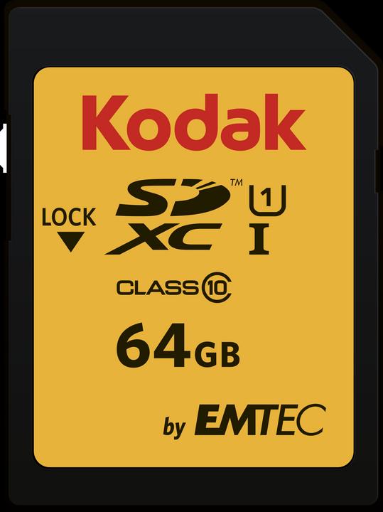 Actual product image Kodak EKMSD64GXC10K (64 GB, SDXC, U1, UHS-I)