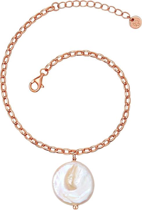 Produktbild Glanzstücke München Damen Sterling Silber Süsswasser-Zuchtperle roségold - 28415 (17 cm, Sterling Silber)