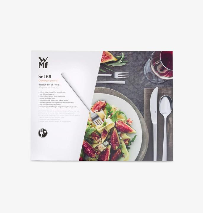 Productafbeelding WMF Bestekset 12 personen Virginia 66st hol handvat roestvrij staal 18/10 mat (66 Stuk, Bestekset)