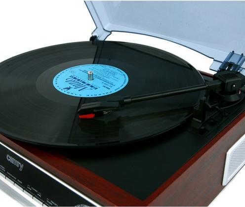 Produktbild Camry CR 1113 Audio-Plattenspieler mit Riemenantrieb, Cappuccino, Chrom, Holz (Halbautomatisch)