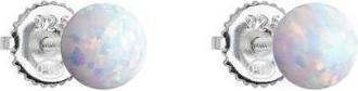 Image du produit Evolution Group Boucles d'oreilles en argent avec opales synthétiques blanches 11246.1