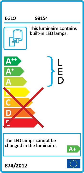 Energie-Label EGLO LED-Wandleuchte (680 lm, IP44)
