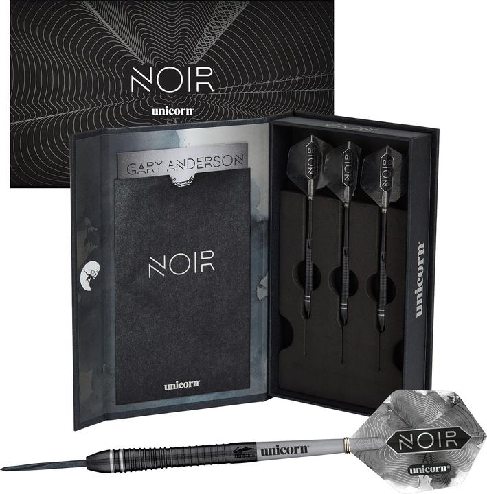 Immagine prodotto Unicorn Gary Anderson Noir Phase 6 - Freccette Deluxe in acciaio (24 g)