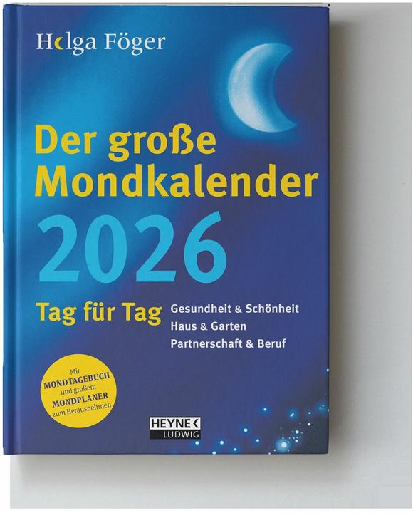 Produktbild Heyne Ludwig Der grosse Mondkalender 2026 (17 x 24 cm, Harter Einband, Deutsch)