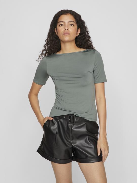 Actual product image Vila Boat-neck top with short sleeves (S)