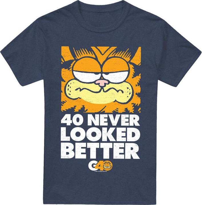 Actual product image Garfield Unisex Adult 40 Looks T-Shirt (XL)