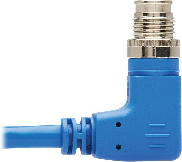 Image du produit Eaton M12 X-Code Cat6 1G UTP CMR-LP Ethernet Cable Right-Angle M12m/RJ45m IP68 PoE Blue 2m (UTP, CAT6, 2 m)