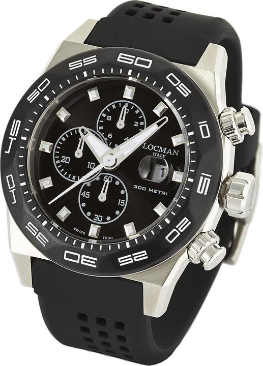 Image du produit Locman Italy Montre Homme Stealth Chronographe noir Ref. 0217 (Chronographe, 46 mm)