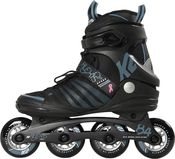 Actual product image K2 Alexis 84 Speed Alu inline skate women (size: 39.5 (US=8.5), black/steelblue) (39)