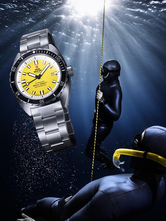 Image du produit Swiss Military SMA34100.05 Diver Titanium automatique 42mm 30ATM (Montre de plongée, 42 mm)