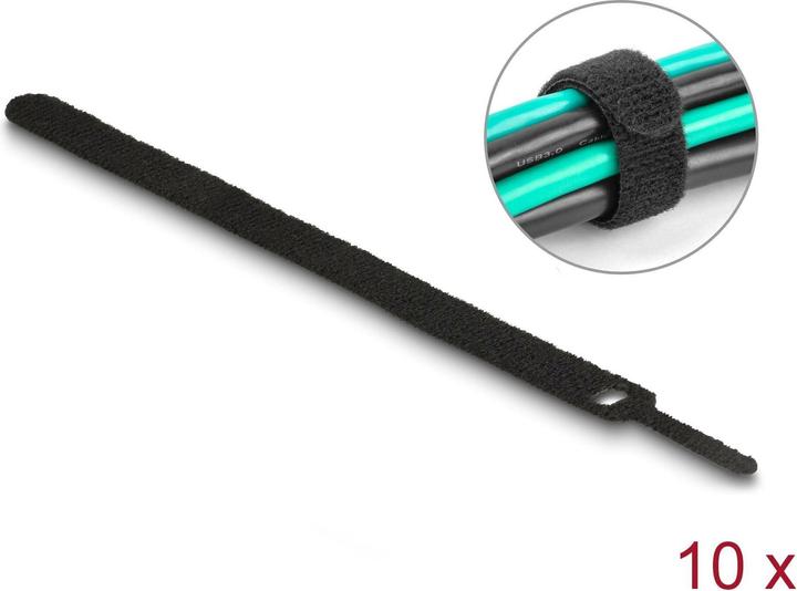 Actual product image Delock Klettkabelbinder (Velcro cable ties, 200 mm, 10 pcs.)