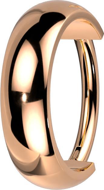 Actual product image Star Piercing Micro Segment Ring hinged rose gold wide rounded (Titanium G23)