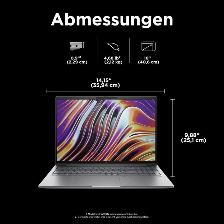 Image du produit HP ZBook Power G11 (16", Intel Core Ultra 7 155H, 32 Go, 1000 Go, DE)