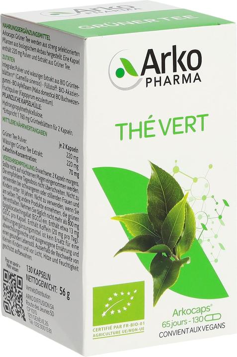 Produktbild Arkopharma Arkocaps Bio Grüntee Kapseln (130 Stück, Kapseln, 102 g)