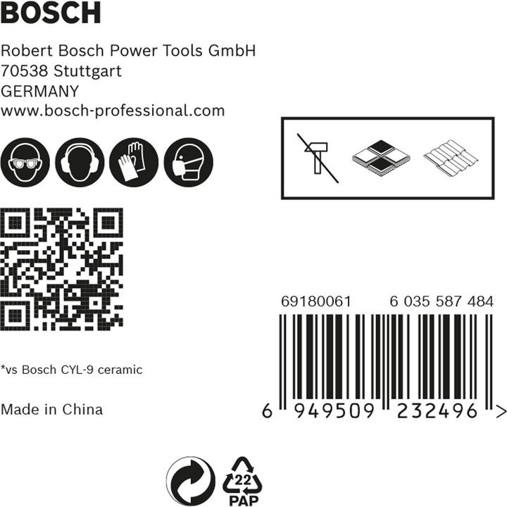 Image du produit Bosch Professional Zubehör EXPERT HEX-9 HardCeramic Ensemble de forets, 4/5/6/8/10 mm, 5 pcs. (4,0, 5,0, 6,0, 8,0)