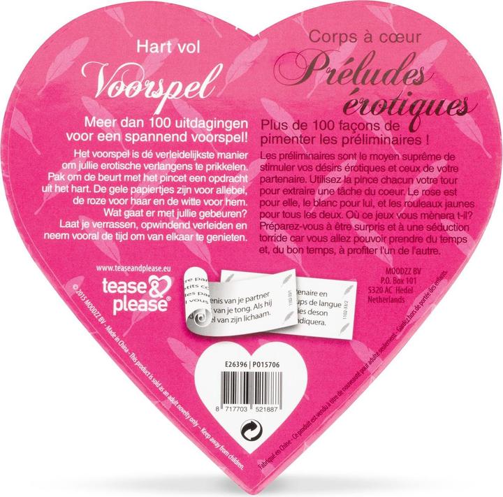 Actual product image tease & please Hart Vol Voorspel (Other, French, Dutch)