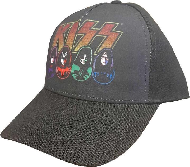 Actual product image KISS Unisex Adult Logo, Faces & Icons Baseball Cap (One size)