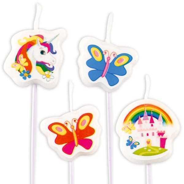 Produktbild Amscan 4 Figurenkerzen Einhorn (4 x)