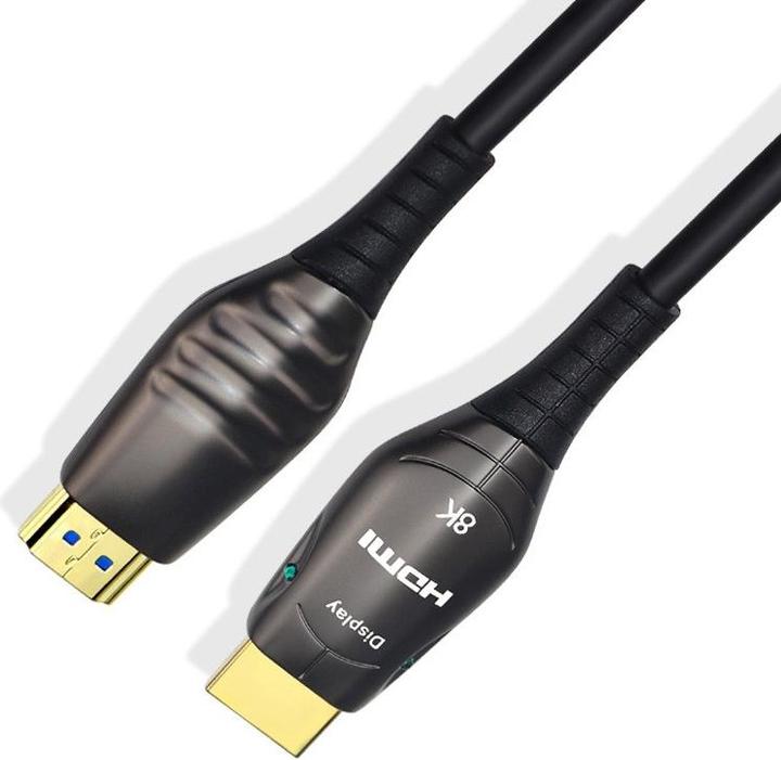 Image du produit Audiolab Câble HDMI fibre optique 8K/60Hz, 20m, noir (20 m, HDMI)