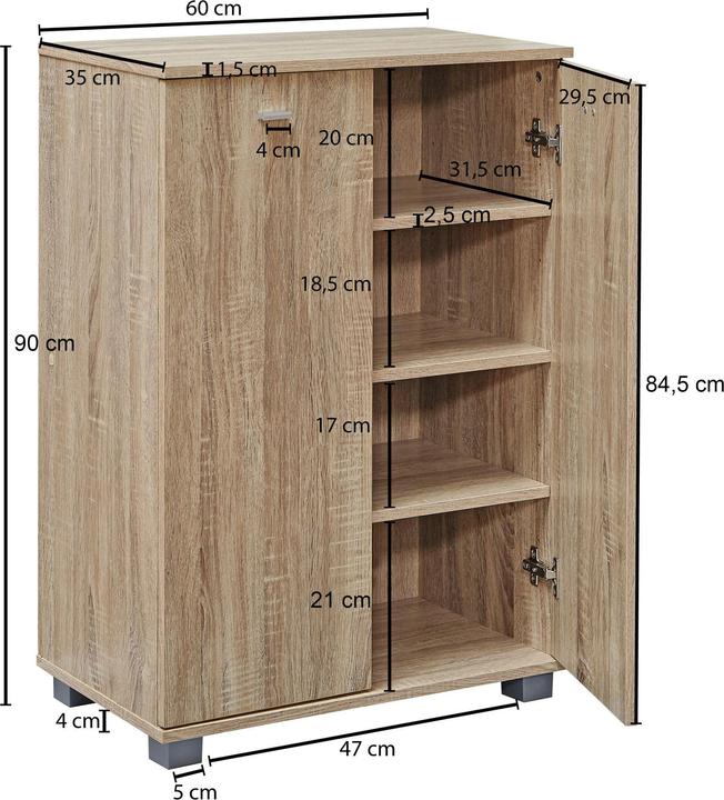 Actual product image FineBuy Emily (60 x 35 x 90 cm)