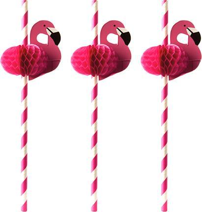 Produktbild Papstar Papiertrinkhalm "Flamingo" (50 x)