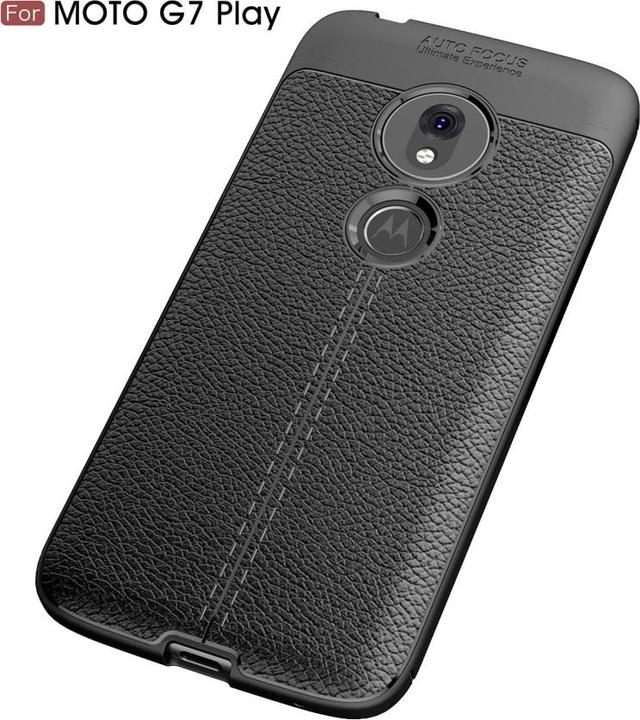 Produktbild Screenguard Motorola Moto G7 Play Hülle Leather Design TPU Cover (Motorola Moto G7 Play)