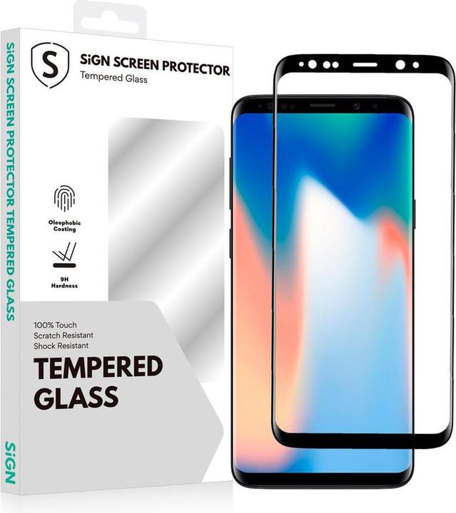 Actual product image SIGN Samsung Galaxy S9 3D Sceen Protector Tempered Glass Incl. Mounting (Samsung Galaxy S9)