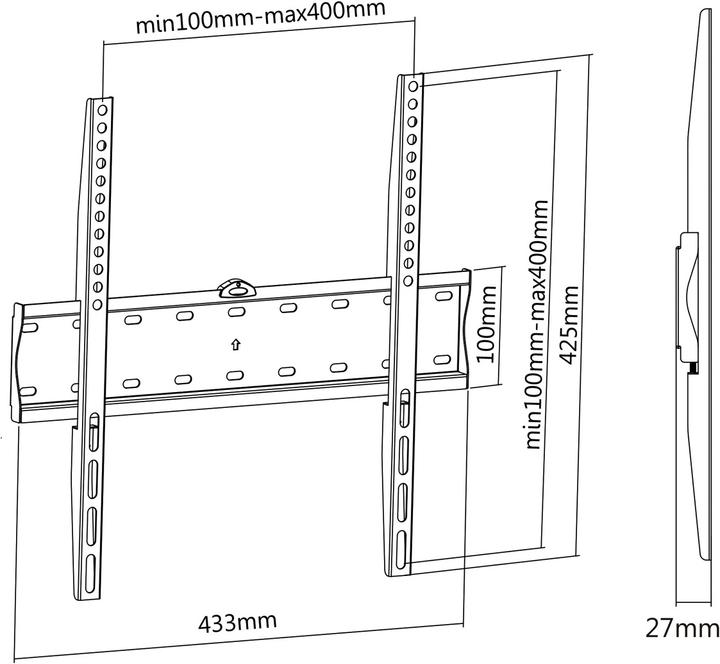 Produktbild Value TV-Wandhalterung (Wand, 55", 40 kg)