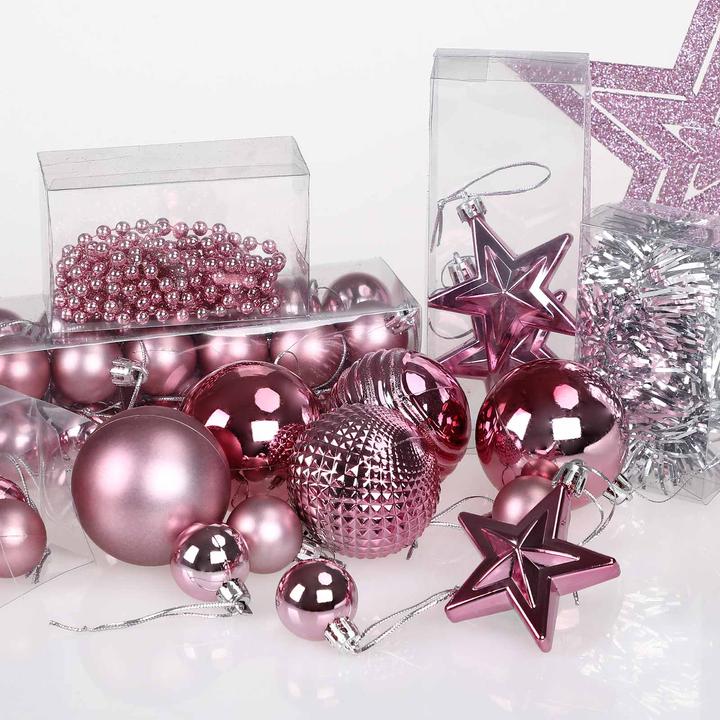 Actual product image Deuba 66tlg Christmas tree balls silver (66 -part)