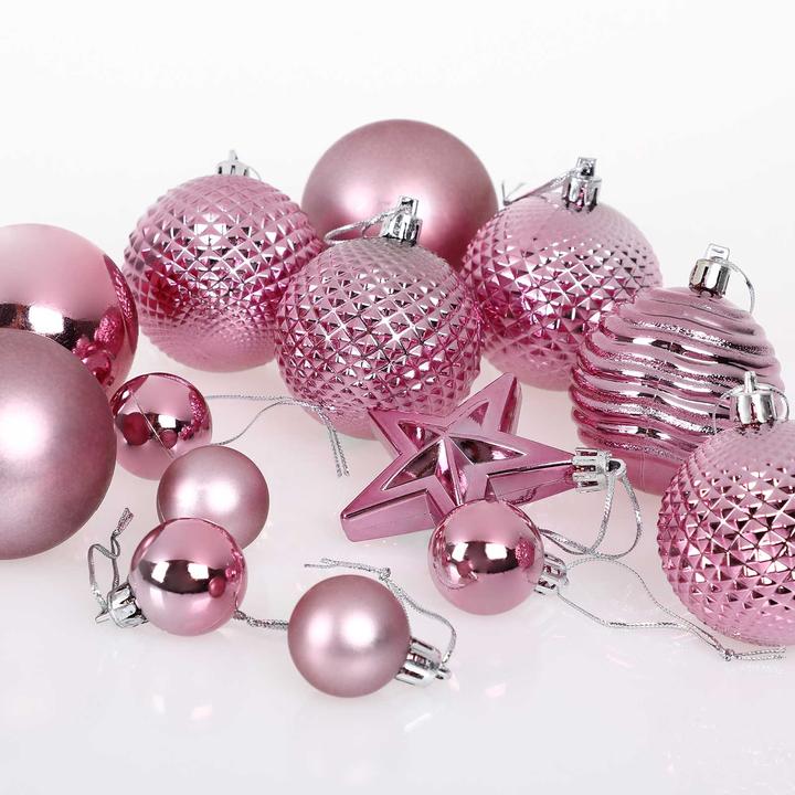 Actual product image Deuba 66tlg Christmas tree balls silver (66 -part)