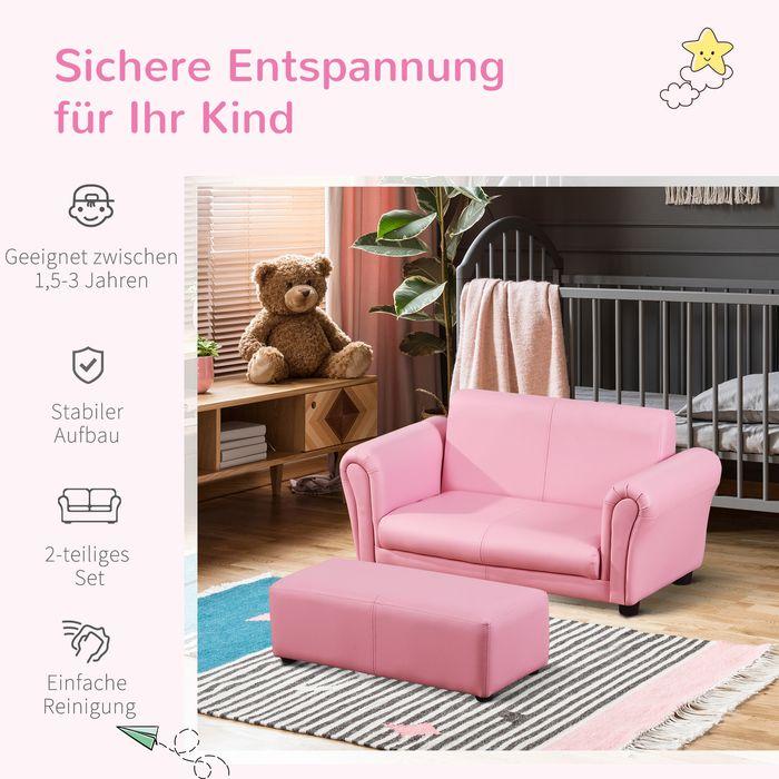 Image du produit Swisshandel24 Fauteuil pour enfants avec repose-pieds Rose, 83x42x41cm (Fauteuil pour enfants)