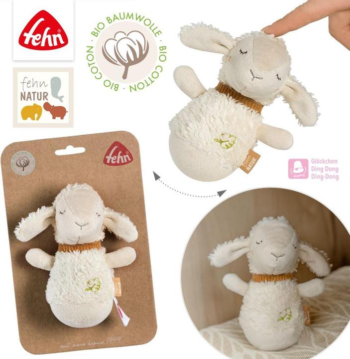 Produktbild Fehn Rasseln & Greiflinge Steh-auf-Figur NATUR - Schaf