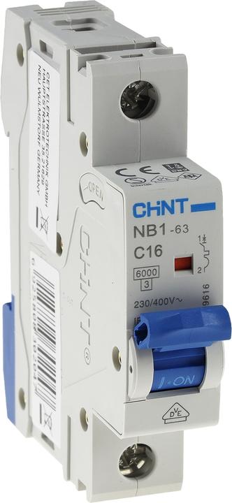 Actual product image Chint 179616 NB1L Miniature circuit-breaker 1-pole 16 A