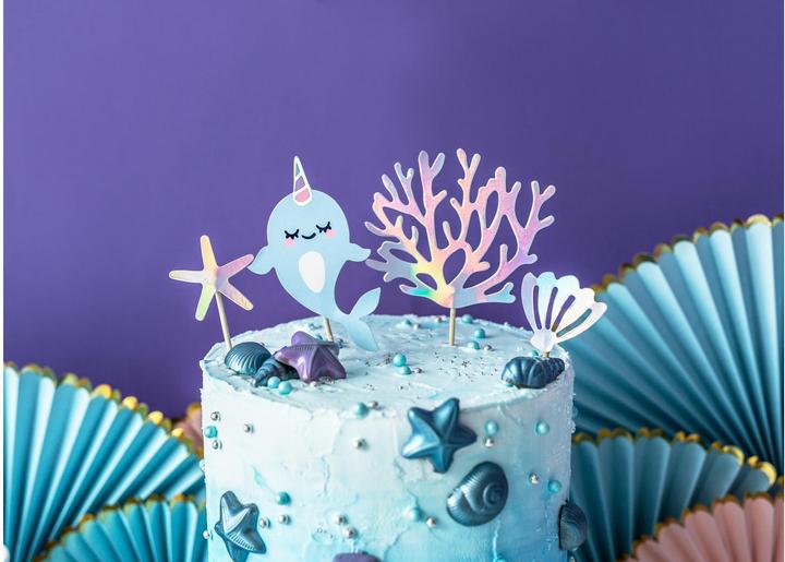 Actual product image Partydeco Narwal Tortendeko